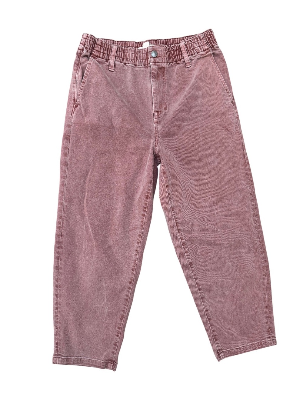 Madewell Mauve Elastic-Waist Balloon Jeans